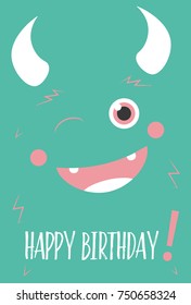 monster party card design. vector illustration

