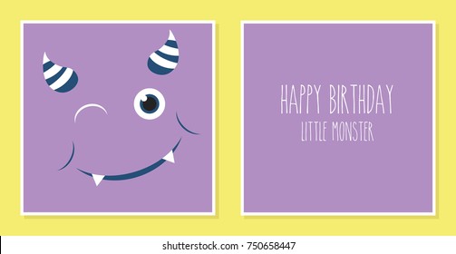 monster party card design. vector illustration

