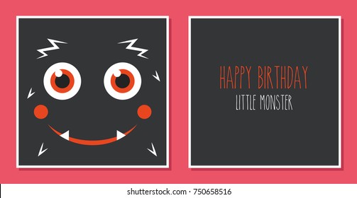 monster party card design. vector illustration

