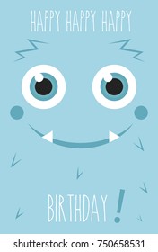monster party card design. vector illustration

