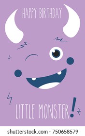 monster party card design. vector illustration

