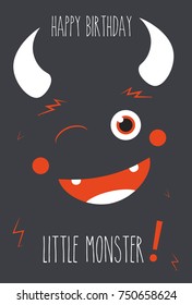 monster party card design. vector illustration

