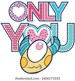 Monster party design vector concept. Cute scary monster characters in monster party text with colorful party elements like balloons in blue background. Vector Illustration.