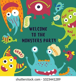 6,136 Birthday invitation monster Images, Stock Photos & Vectors ...