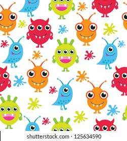 monster pattern design. vector illustration