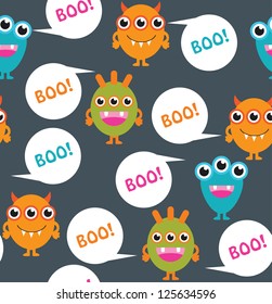 monster pattern design. vector illustration