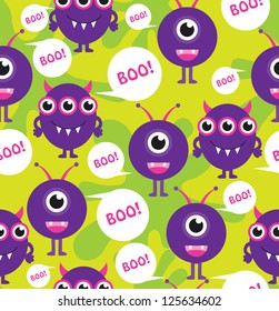 monster pattern design. vector illustration