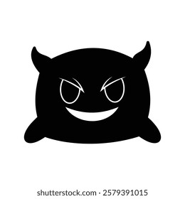 Monster pillow pet, red penetrating Japanese anime eyes.
