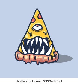 monster pizza. good for tees design and logo