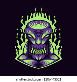 monster purple amazing design for your company or brand