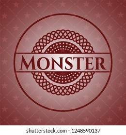Monster red icon or emblem