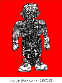 Monster Robot Doodle - Vector Illustration