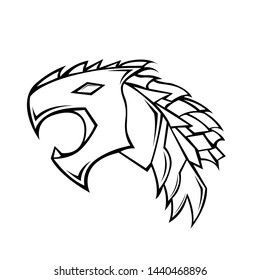 the monster robot head design is suitable for e sport logo design templates