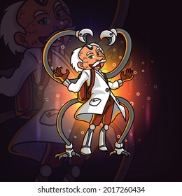 The monster scientist with the iron claw of illustration