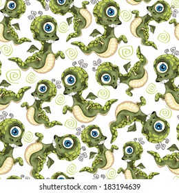 Monster Seamless Pattern