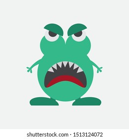 Monster set flat style different color and style isolated on white background for children game, medical poster, hellowen party. Vector Illustration