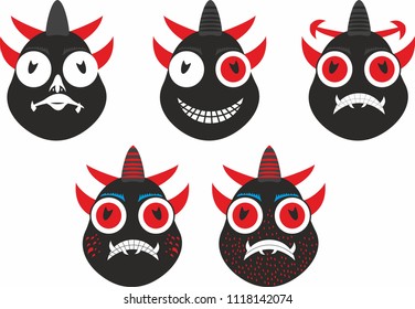 monster set vector art