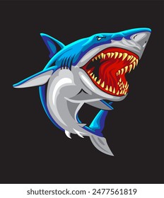 Monster Shark Vektorgrafik King of the Sea