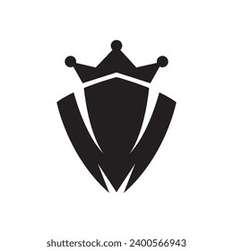 monster shield king logo design illustration.