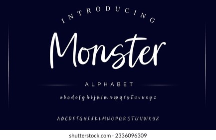 Monster Signature Font Calligraphy Logotype Script Font Type Font lettering handwritten