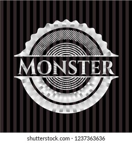 Monster silvery badge or emblem