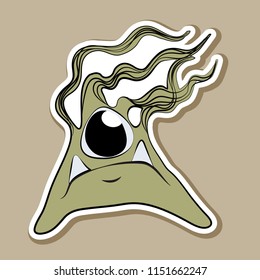 monster of simple color illustrations
