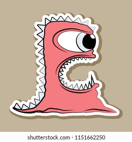 monster of simple color illustrations