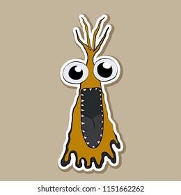 monster of simple color illustrations
