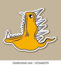 monster of simple color illustrations