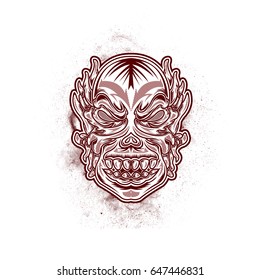 monster skull vector illustration