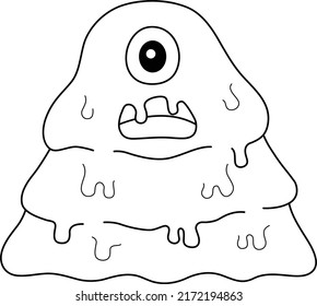 Monster Slime Coloring Page for Kids