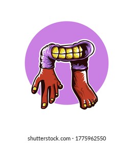 
Monster with a smiling face