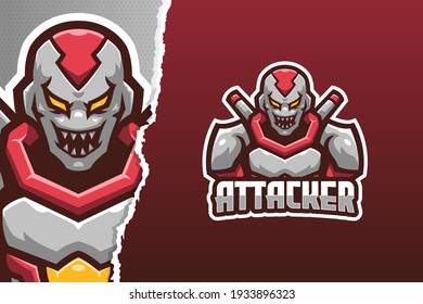 Monster Soldier E-sport Game Logo Template