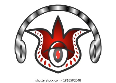 monster sound vector illustration, symbolizing very good and classy sound quality