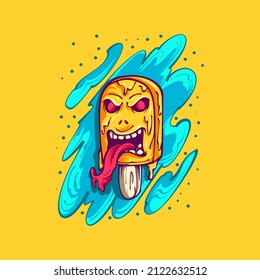 Ilustración Monster Stick Ice Cream para su negocio o mercancía