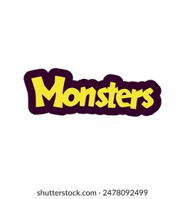 monster text amazing fashion tshirt sticker vector illustration template design