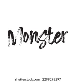 Monster text on white background. Typography comic style font set for logo, Poster, Invitation. vector illustrator