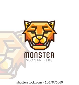 Monster tiger logo template for company or personal