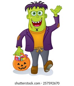 Monster Trick or Treating with Pumpkin Pail