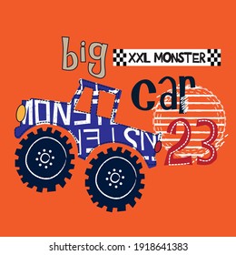 54 Monster Truck Numbers Images, Stock Photos & Vectors | Shutterstock