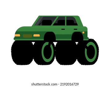 monster truck car icon flat isolated