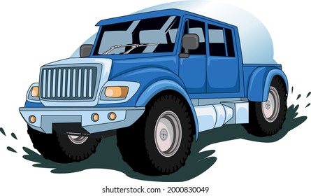 monster truck car illustration vector