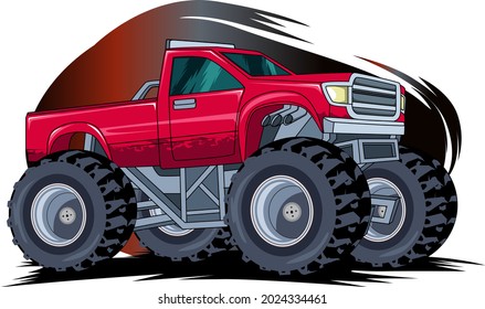 monster truck car illustration vector