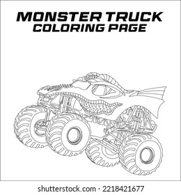 Monster Truck Coloring Page para Adultos