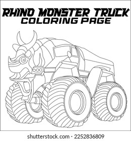 Monster Truck Coloring Page for Kids