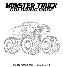 Monster Truck Coloring Page for Kids