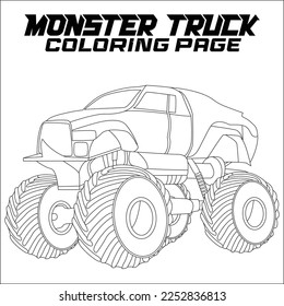 Monster Truck Coloring Page for Kids