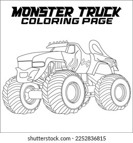 Monster Truck Coloring Page for Kids