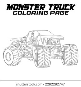 Monster Truck Coloring Page for Kids