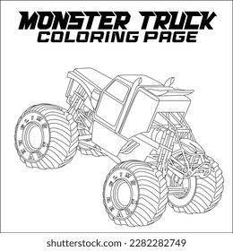 Monster Truck Coloring Page for Kids